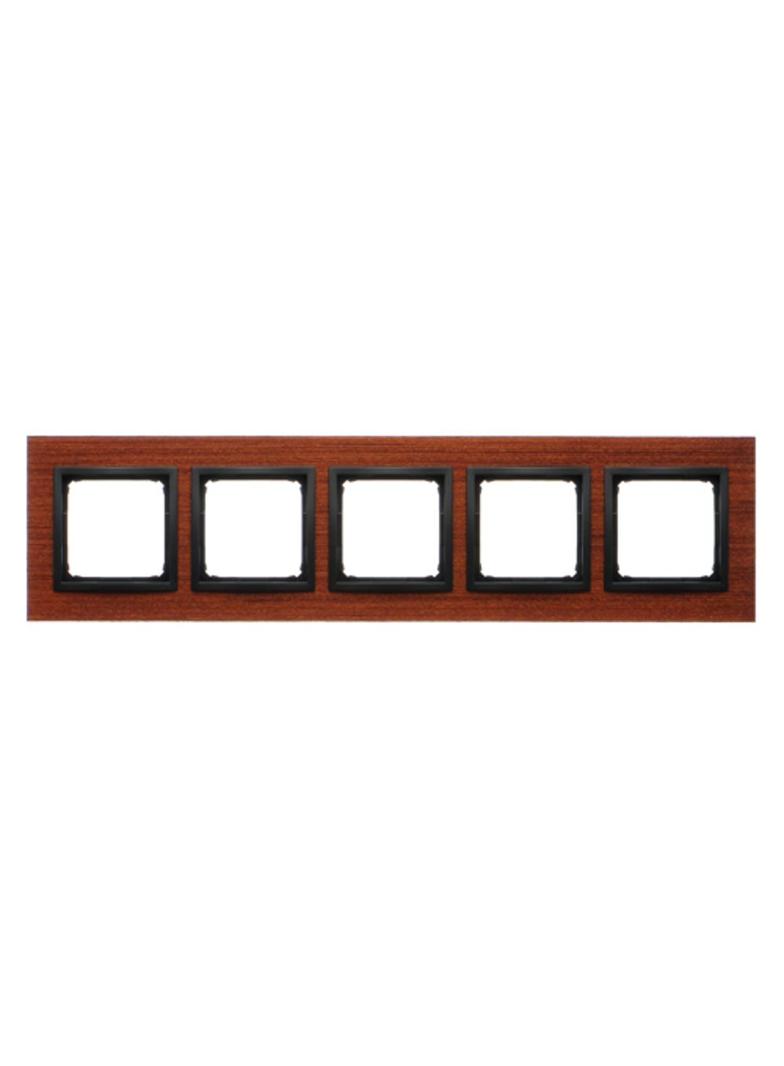 Simon 54 NATURE WMDZ-0150xS-087 Ramka 5-krotna Nature-Drewno, CZARNY ORZECH, IP20/IP44. (IP44-należy DRN5/87 KONTAKT
