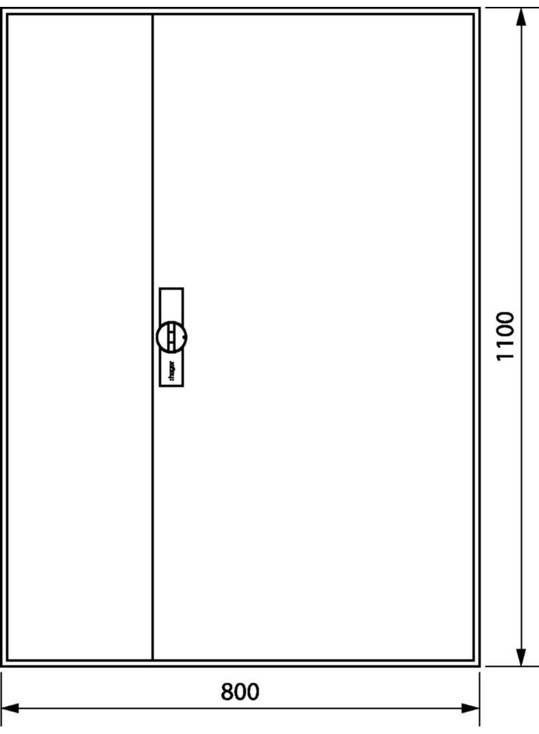 univers Obudowa FW pusta IP44 kl.II 1100x800x160 FWB73D HAGER