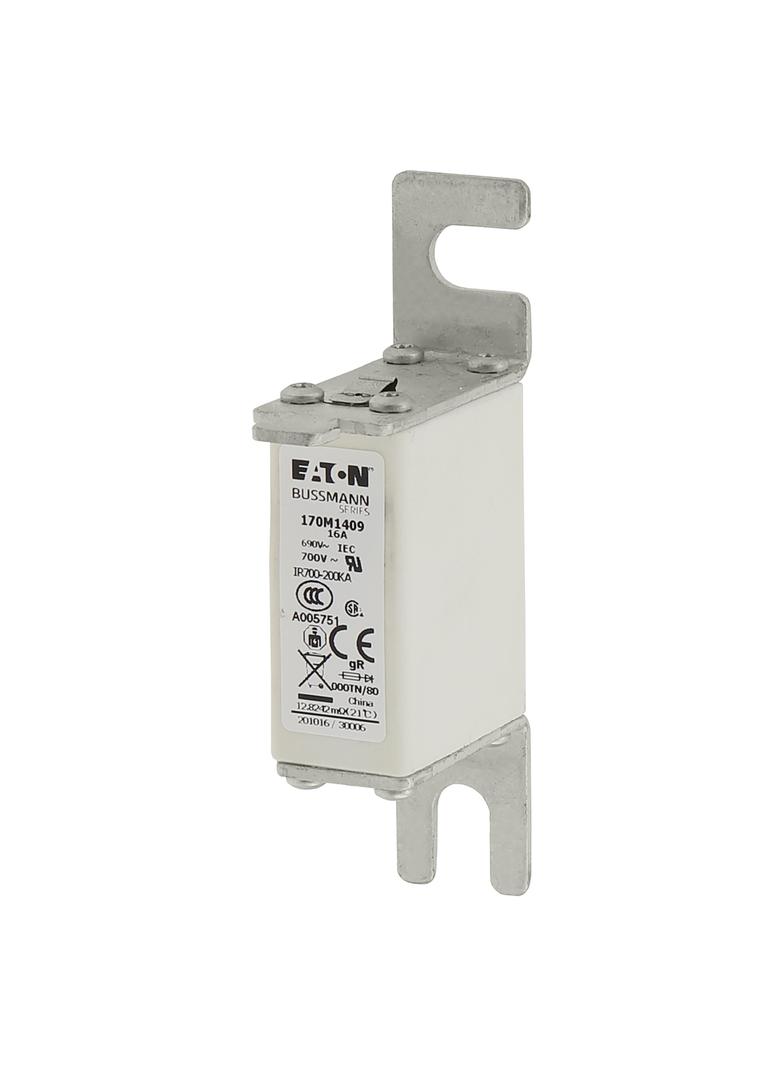 16A 690V gR 000TN/80 TYPE T IND. FUSE Wkładka szybka 16A AC 690V DIN 000 21x40x100 mm gR, 170M1409 E