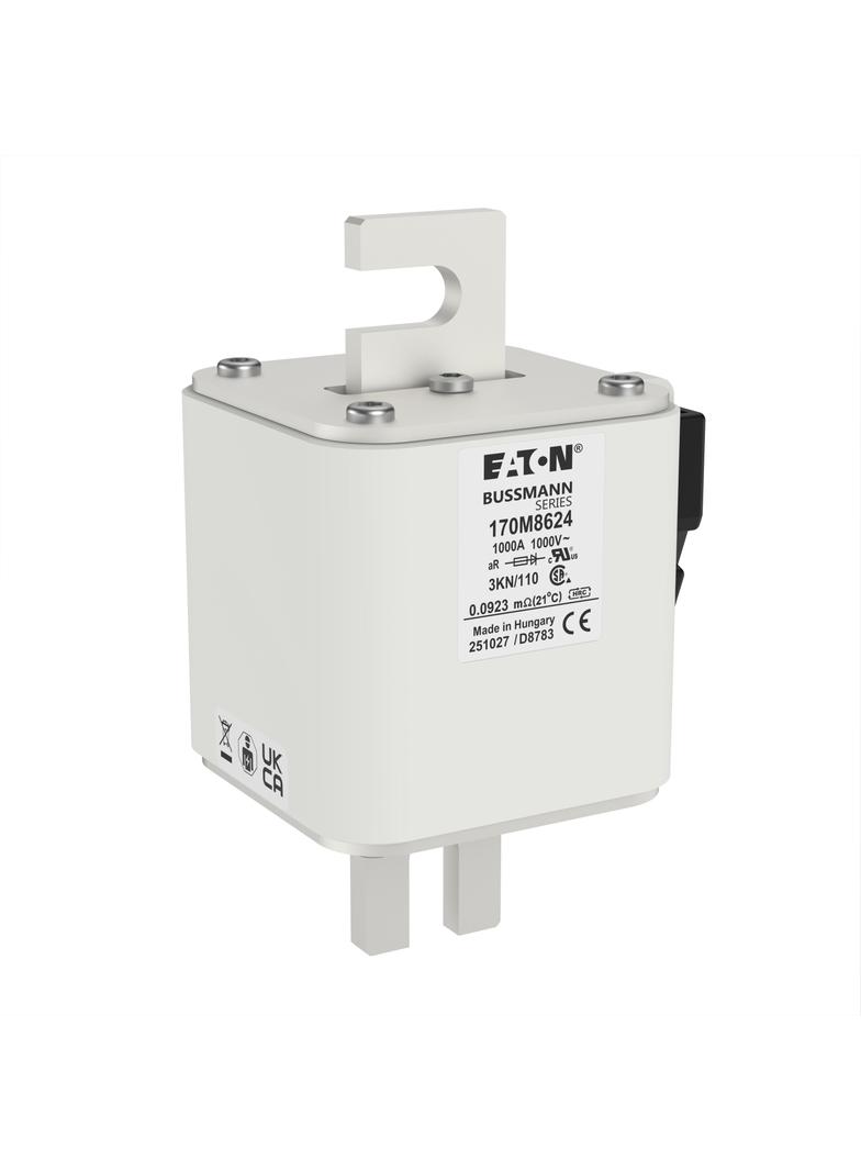 1000A 1000V 3KN/110 aR INDICATOR FUSE Wkładka szybka 1000A AC 1000V DIN 3 74x92x138 mm aR 170M8624 E