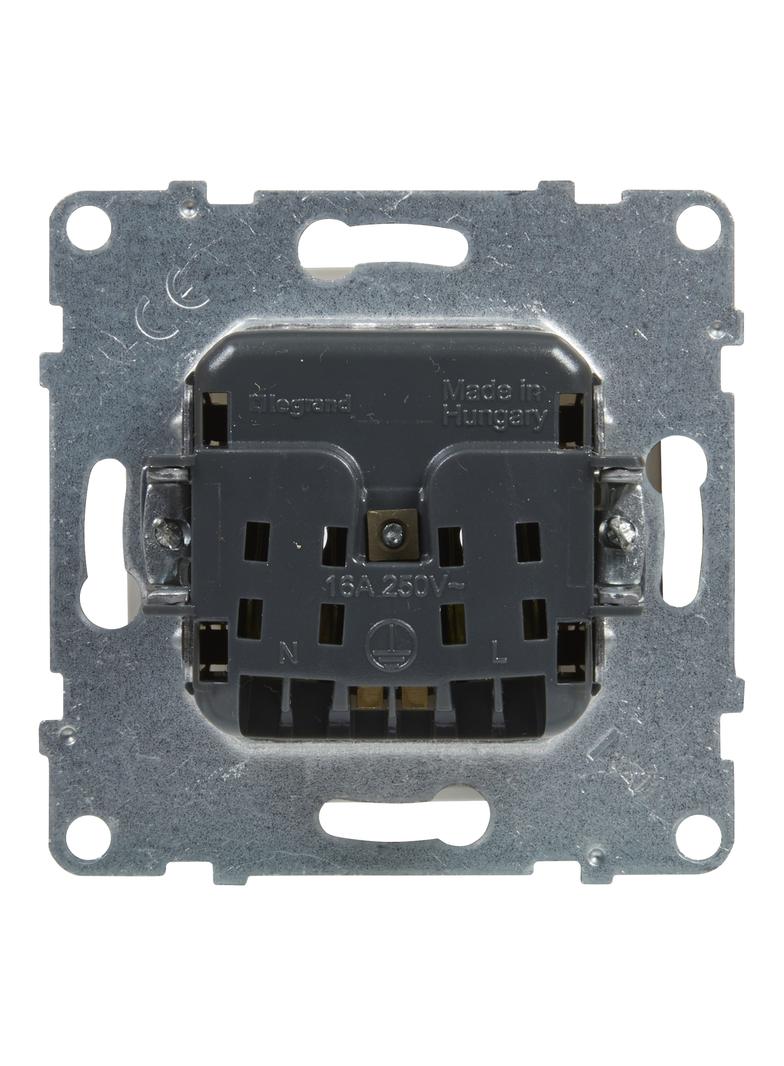 SUNO - Gniazdo 2P+Z - 16 A - 250 V~ - zaciski śrubowe, Biały, Legrand