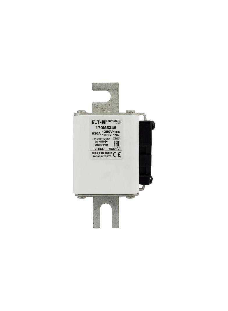 FUSE 630A 1250V 2KN/110 AR CU Wkładka szybka 630A AC 1250V rozmiar 2 61x77x138 mm aR DIN I 170M5246