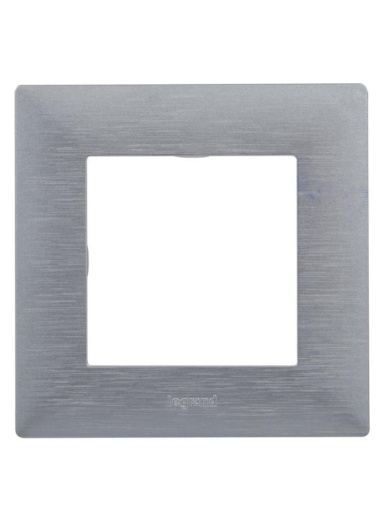 Niloe Step Ramka Pojedyncza 1X Kolor Aluminium Szczotkowane 863891 LEGRAND