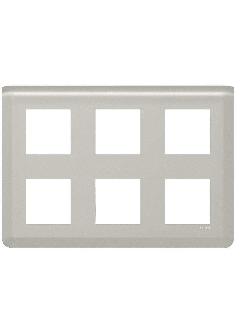 Mosaic - Ramka 2x3x2 Modułowa Pozioma - Aluminium 079332L LEGRAND