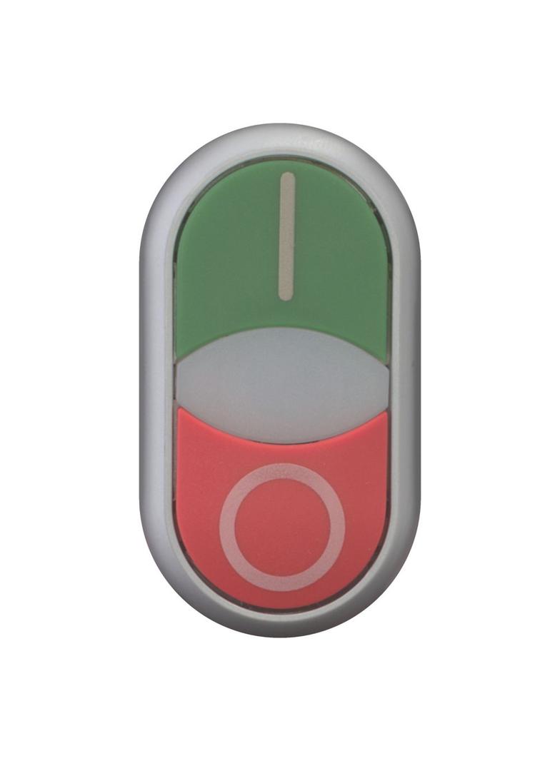 M22-DDLM-GR-X1/X0 Przycisk podwójny z samopowrotem i z możliwością podświetlenia 284830 EATON