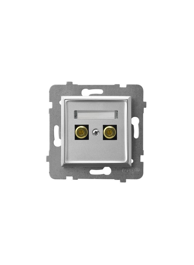 ARIA Gniazdo głośnikowe pojedyncze - kolor srebro GGN-1U/m/18