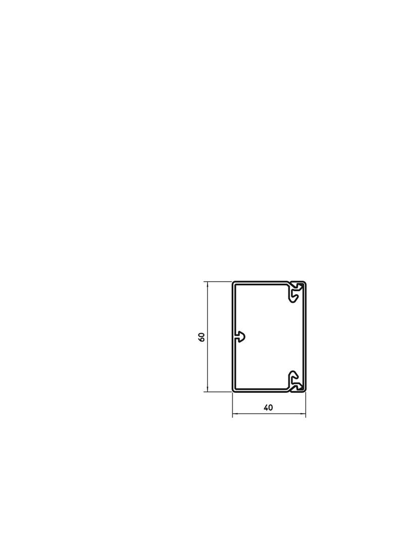 WDK 40060 KANAŁ ŚCIENNY I SUFITOWY 40X60X2000