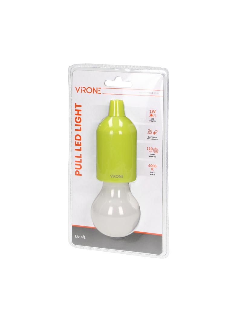 Bateryjna lampka nocna na sznurku 1W LED, 3 x AAA, limonkowa LA-5/L ORNO