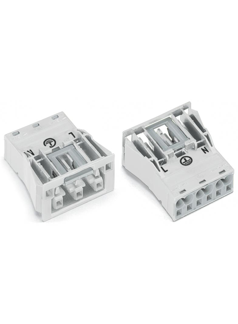 WINSTA gniazdo 3-torowe SnapIn białe