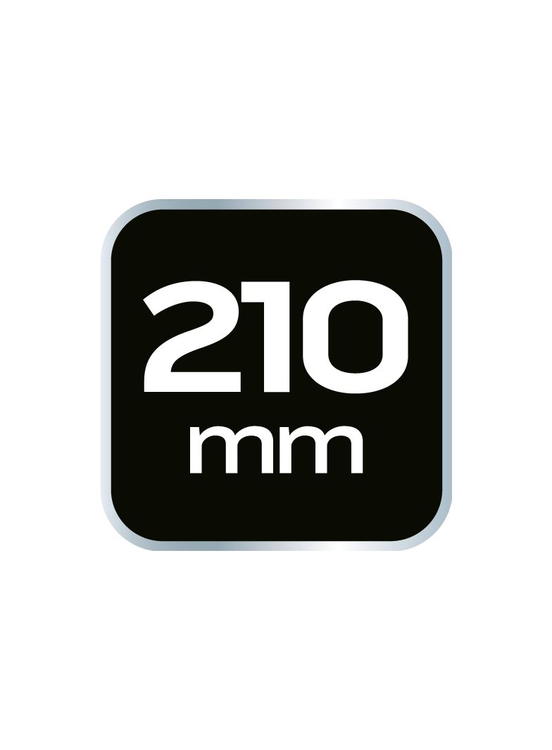 Sekator by-pass 210 mm, zakres do 20 mm, materiał: PP, uchwyt pokryty gumą TPR