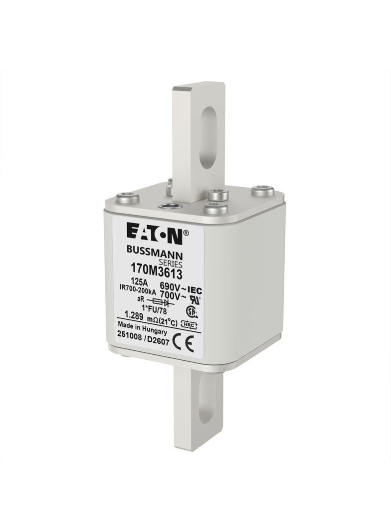 FUSE 125A 690V 1 FU 78 AR UC Wkładka szybka 125A AC 690V rozmiar 1 45x45x110 mm aR, 170M3613 EATON
