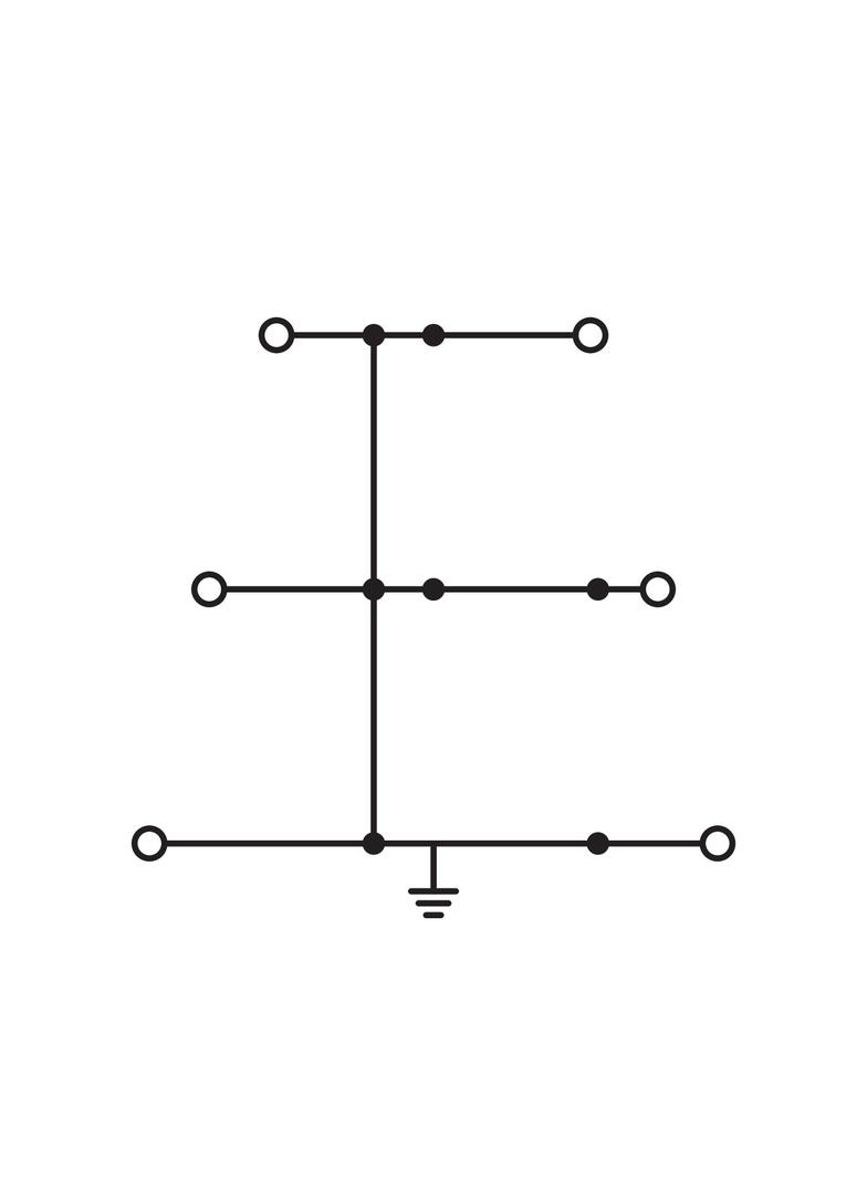 Złączka trzypiętrowa PE 2,5mm2 żółto-zielona / żółto-zielona / żółto-zielona /40szt./ 280-597 WAGO