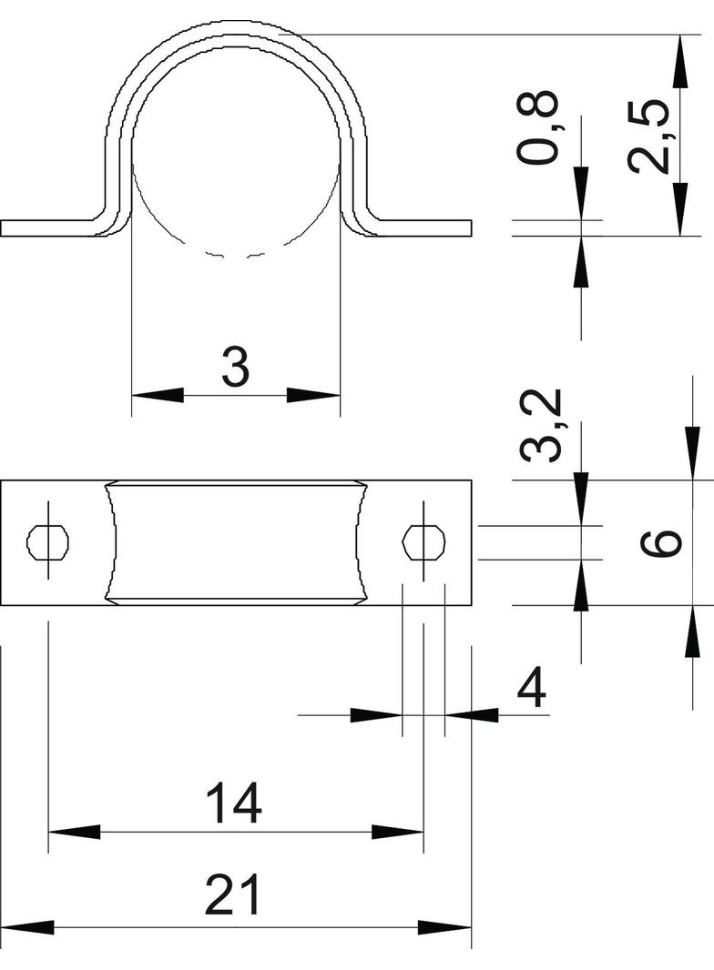 WN 7855/B, UCHWYTY DO PRZEW.3MM OC.G.Ż.CHR.