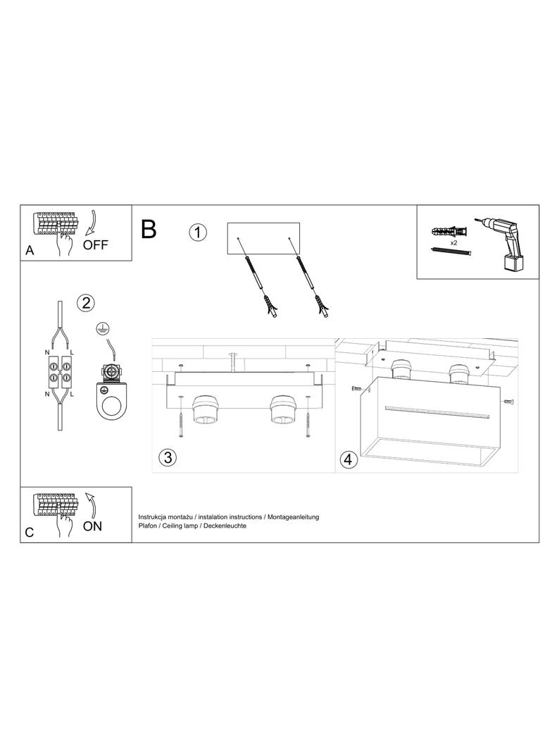 Sollux Plafon LOBO MAXI biały SL.0383