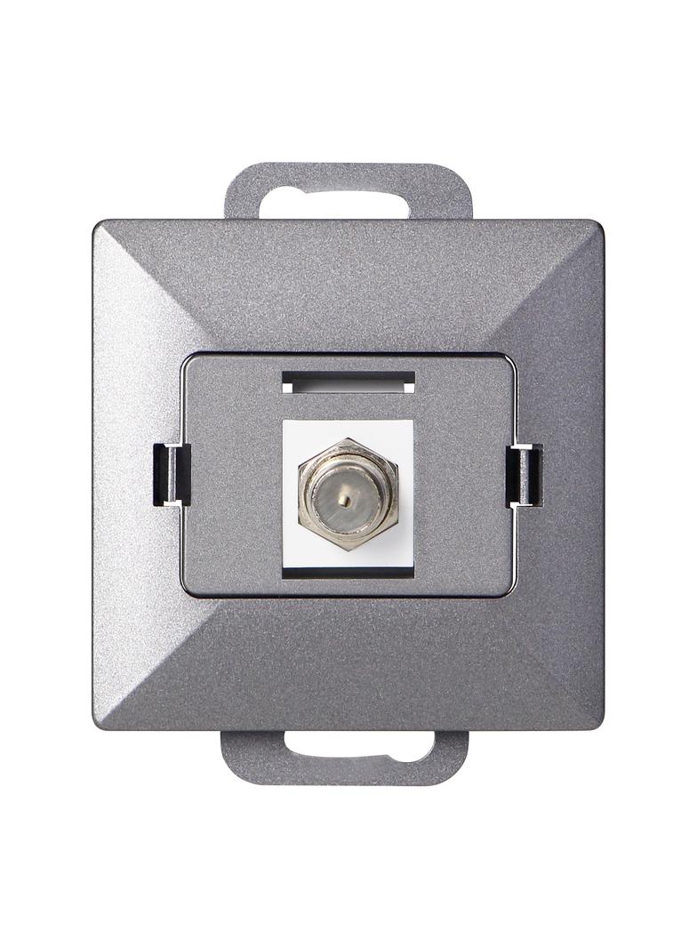 Gniazdo pojed. typu F Pearl, TV/F-F1/P1, antracyt OR-OE-7714/A ORNO