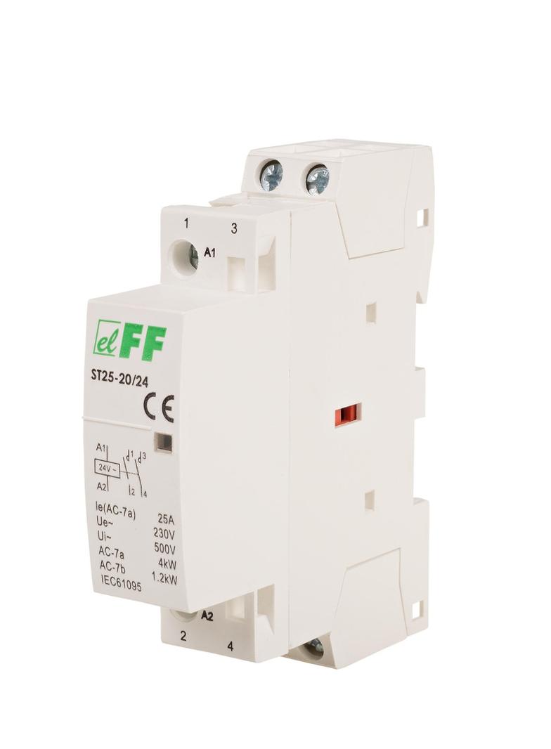 Stycznik modułowy montaż na szynie styki 2Z 25A ST25-20-24V F&F