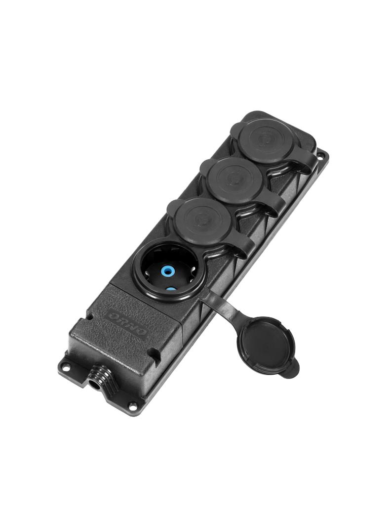 Rozgałęźnik bryzgoszczelny i odporny na uderzenia IP44 4 gniazda 16A 230V AC gumowy uniep OR-AE-1316