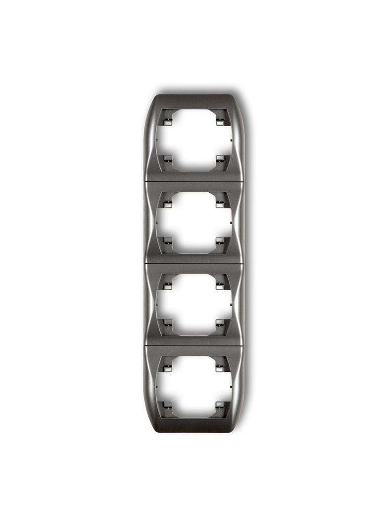 TREND Ramka pionowa poczwórna grafitowa