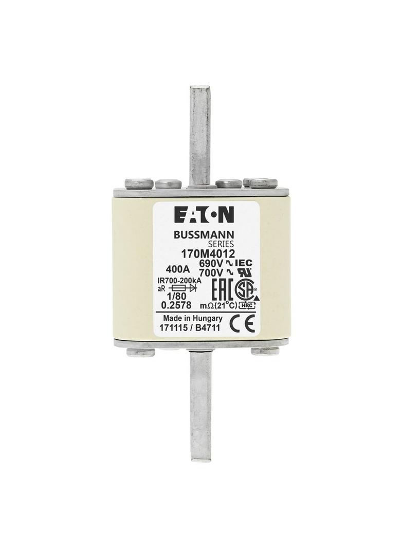400A 690V 1/80 aR INDICATOR FUSE Wkładka szybka 400A AC 690V DIN 1 53x53x108 mm aR DIN, 170M4012 EAT