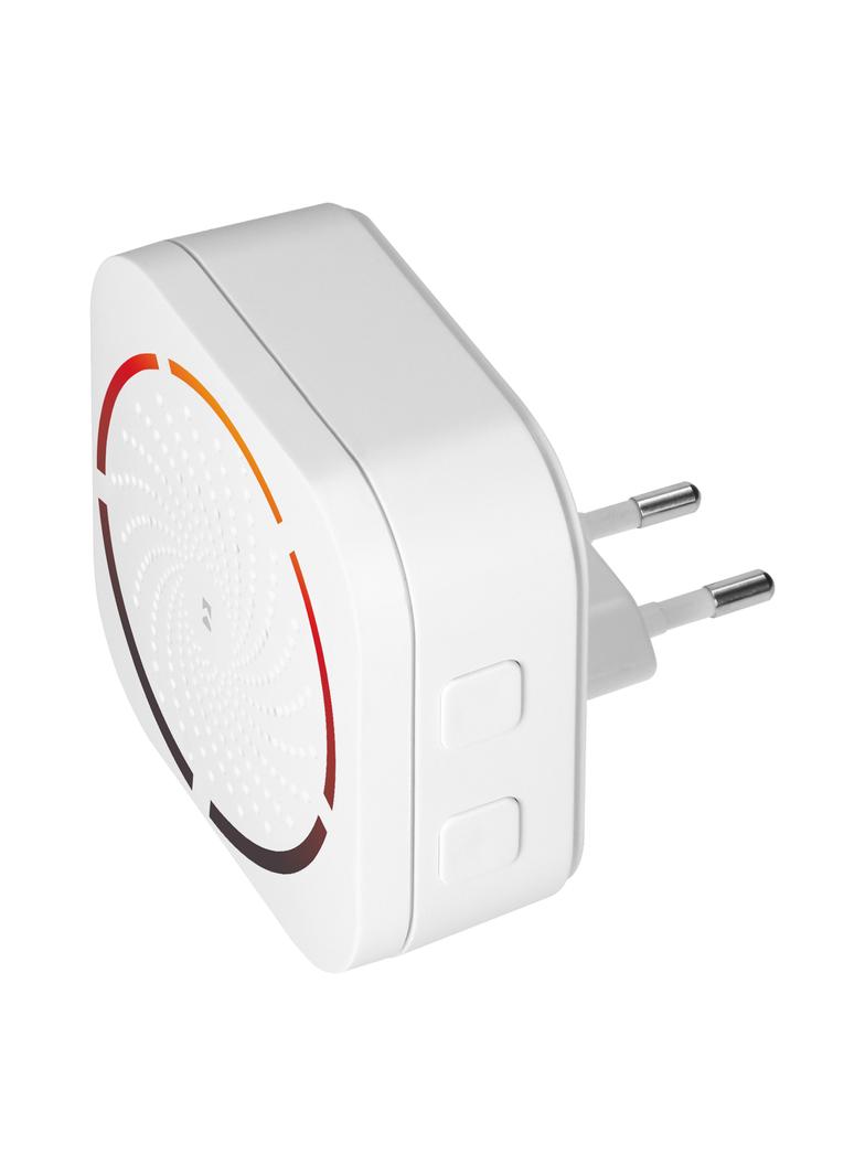 TULO AC, dzwonek bezprzewodowy sieciowy, learning system, 36 dźwięków, 150m, biały