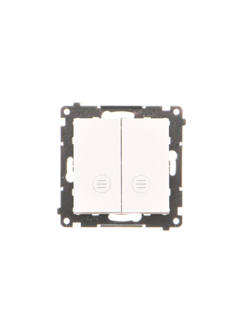 Simon 55 Przycisk zwierny podwójny zwierny bez piktogramu – osobne podświetlenie dla każdego klawisz