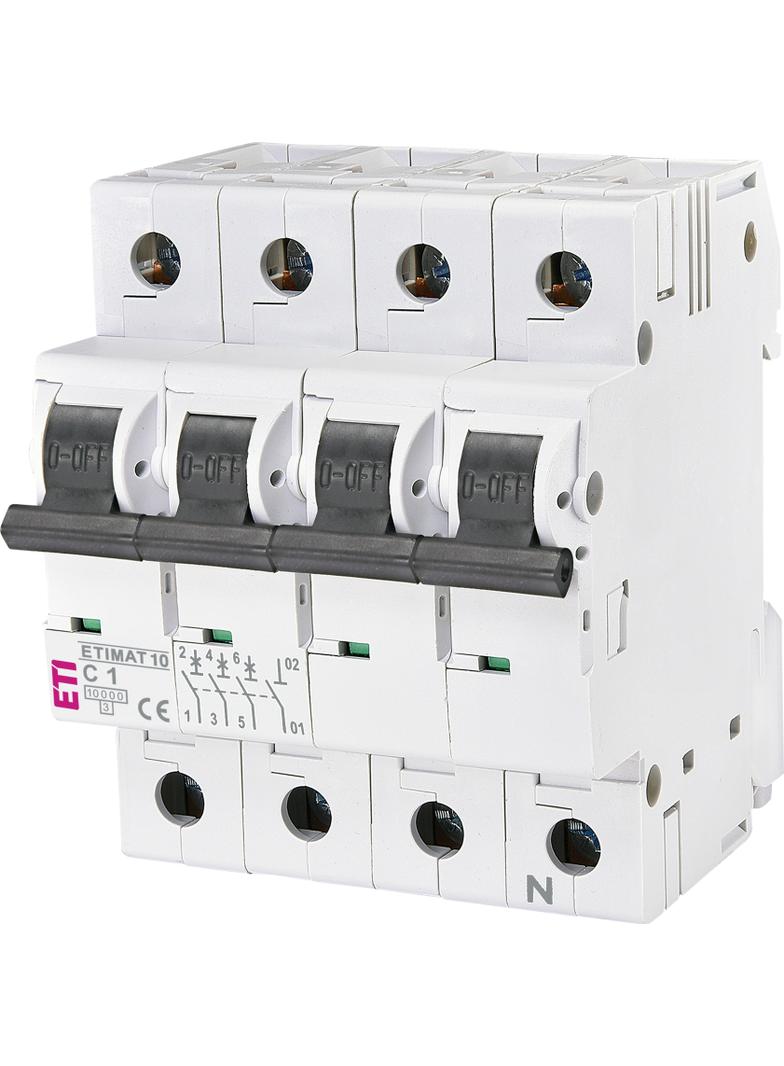 Wyłącznik nadprądowy MAT 10 3P+N C1A 002136704 ETI