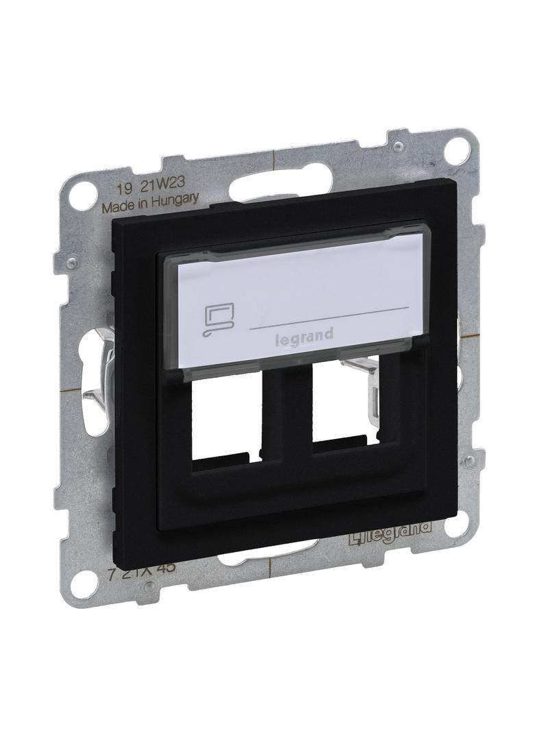 Suno Adapter Keystone Podwójny Czarny 721445 LEGRAND