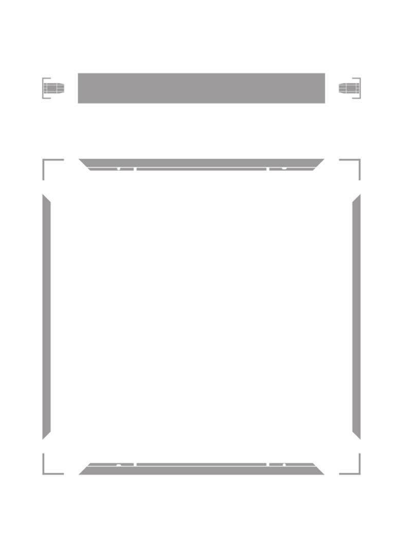 Ramka o wysokości 70mm do montażu powierzchniowego PANEL 625 SURFACE MOUNT KIT H70 VALUE