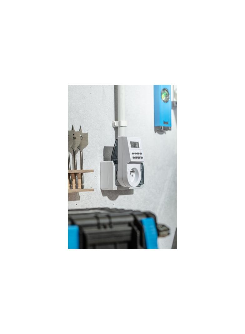 PROGRAMATOR CZASOWY TYGODNIOWY, ELEKTRONICZNY, BIAŁY