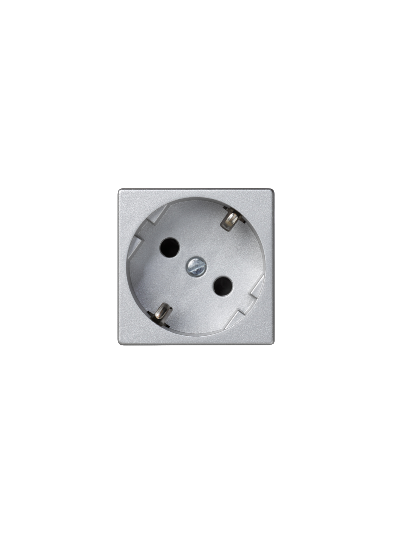 Simon Connect Gniazdo K45 schuko 16A/230V aluminium K01/8 KONTAKT