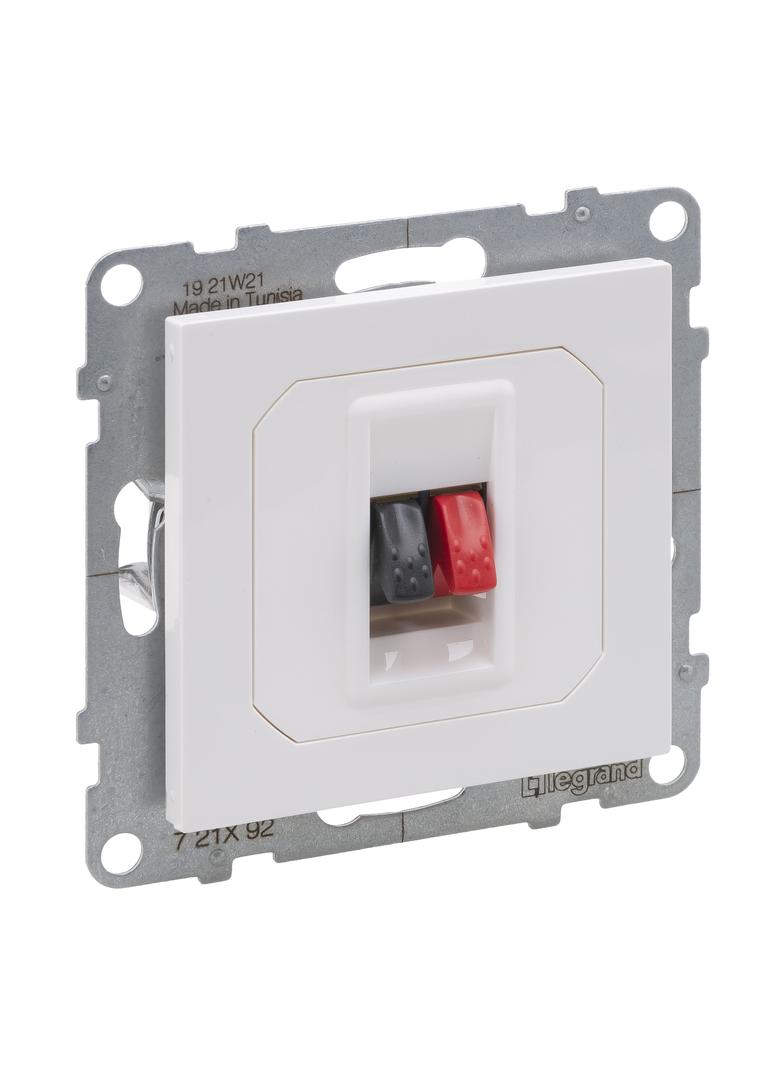 SUNO - Gniazdo głośnikowe pojedyncze, Biały, Legrand