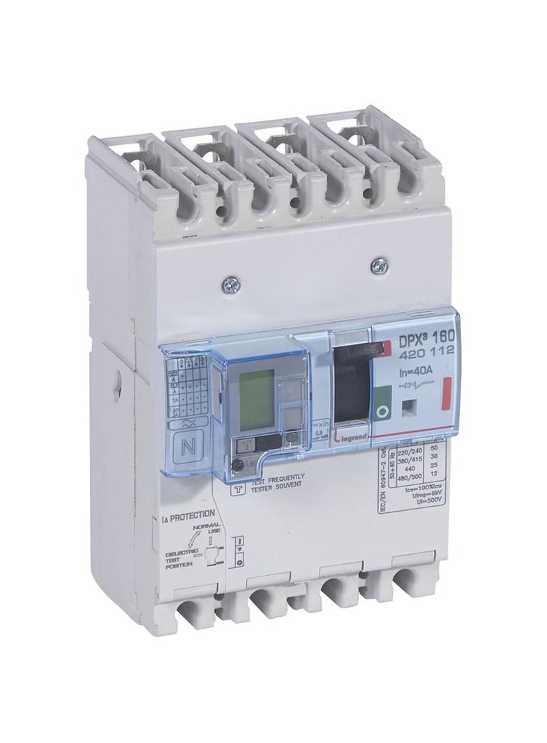 Wyłącznik DPX3 160 Z Zab. R-Pr. 4P 40A 36kA 420112 LEGRAND