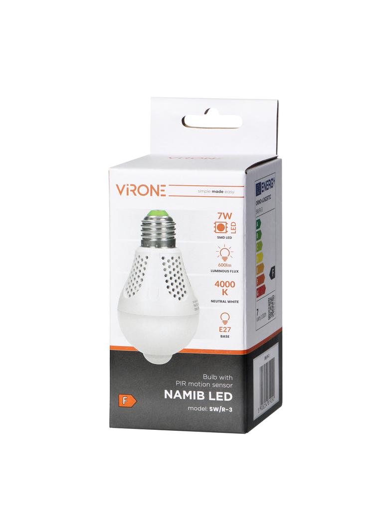 NAMIB LED PIR 7W A60 żarówka z PIR 7W 600lm 4000K SW/R-3 ORNO