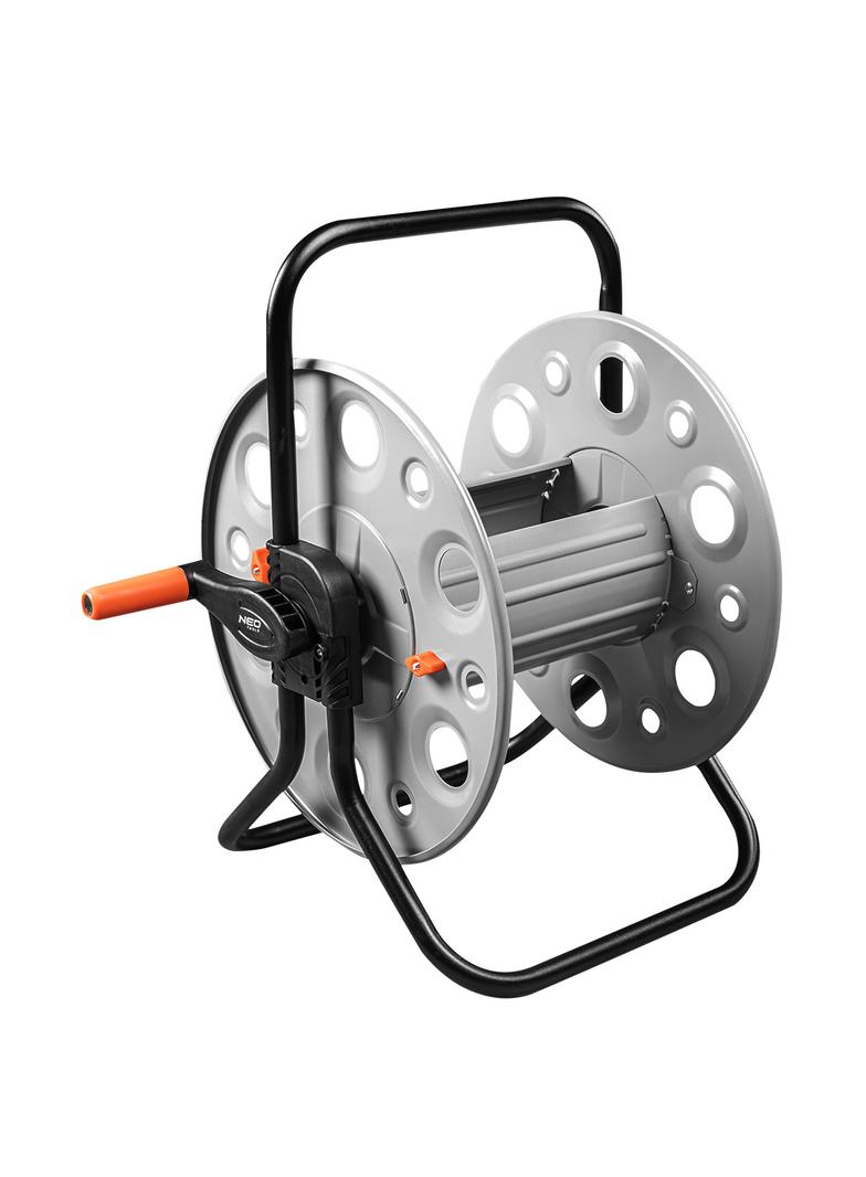 Stojak na wąż ogrodowy, metalowa konstrukcja, do 60 m węza 1/2"