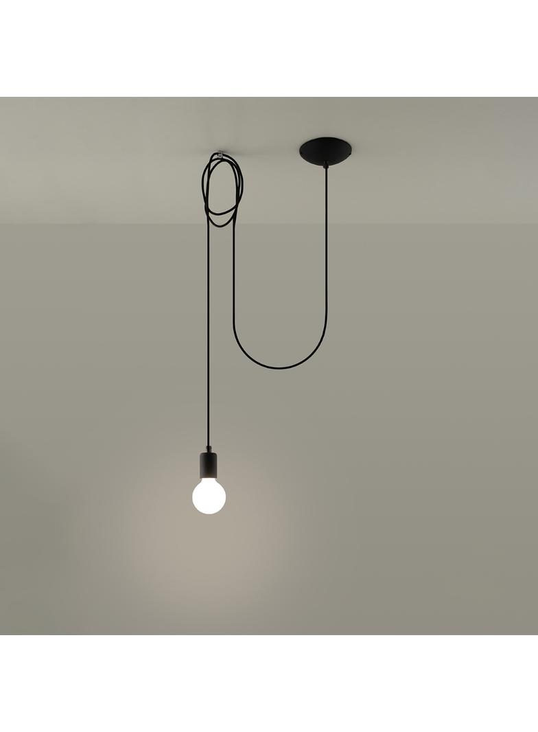 Sollux Lampa wisząca EDISON 1 LONG czarny SL.0369