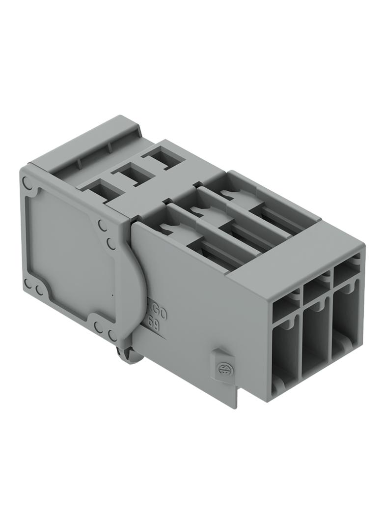 X-COM wtyk 3-biegunowy szary raster 5 mm /100szt./ WAGO