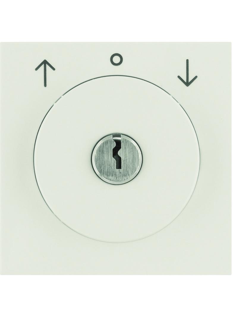 B.Kwadrat Płytka czołowa z zamkiem do łącznika żaluzjowego na klucz, krem połysk