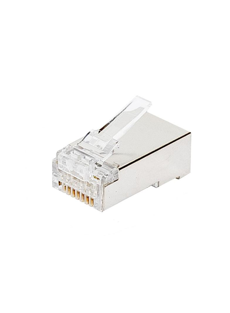 Wtyk RJ45 kat. 6 STP, srebrny op. 100 szt