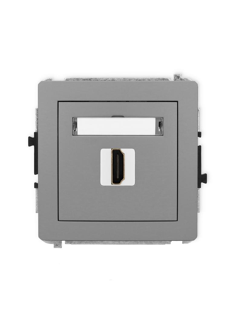 DECO Gniazdo pojedyncze HDMI 2.0, 4K szary mat 27DHDMI-3 KARLIK