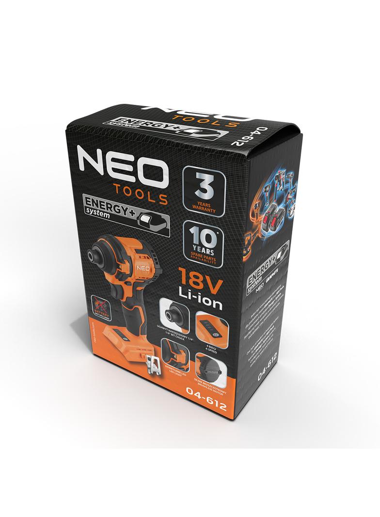 Zakrętarka udarowa bezszczotkowa 18V, 300Nm, hex 1”, compact, Energy+, bez akumulatora