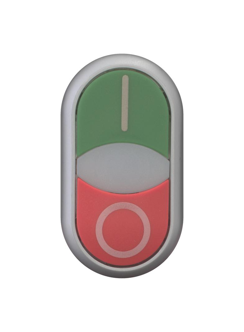 M22-DDLM-GR-X1/X0 Przycisk podwójny z samopowrotem i z możliwością podświetlenia 284830 EATON