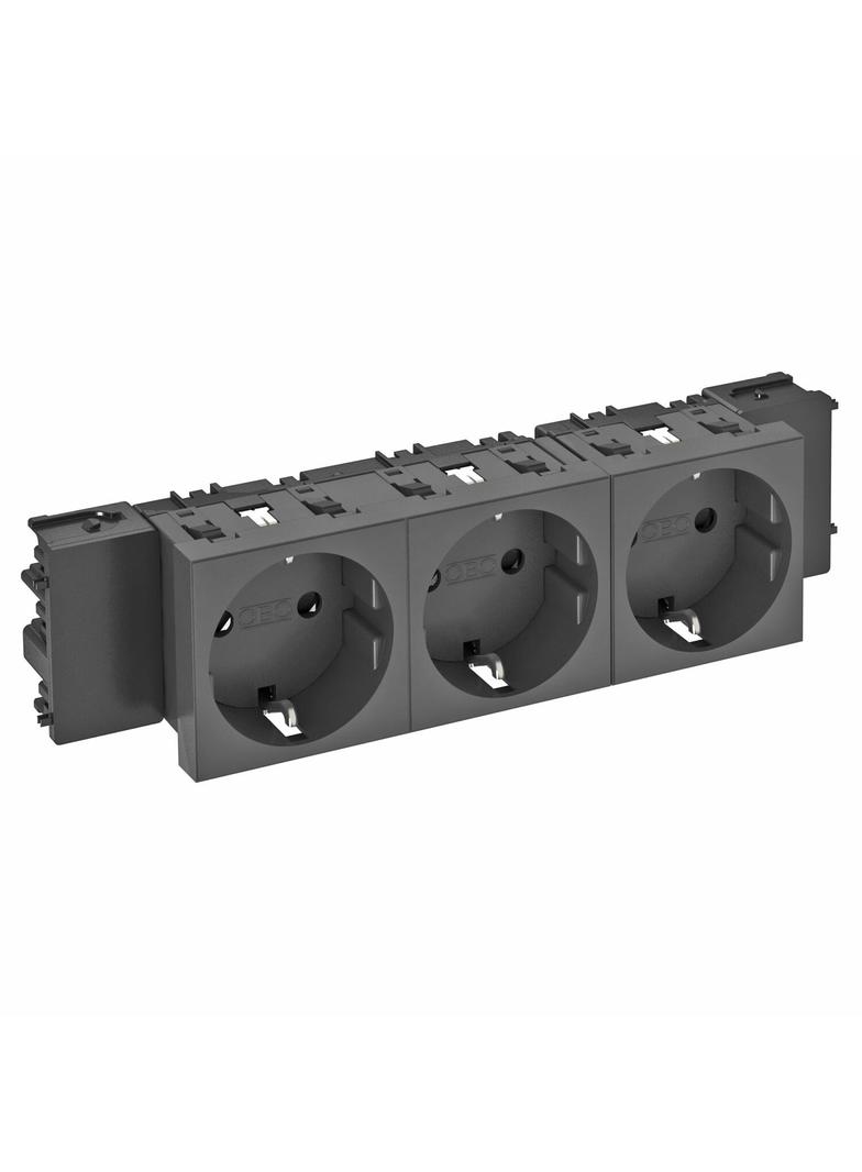 STD-D0C SWGR3, Gniazdo 0°, VDE, potrójne, Connect 45