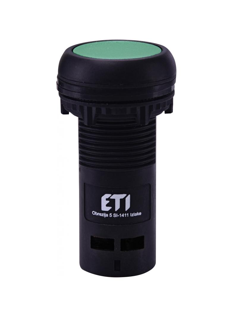 ECF-01-G - Przycisk kompaktowy z guzikiem krytym, 1NC, Zielony