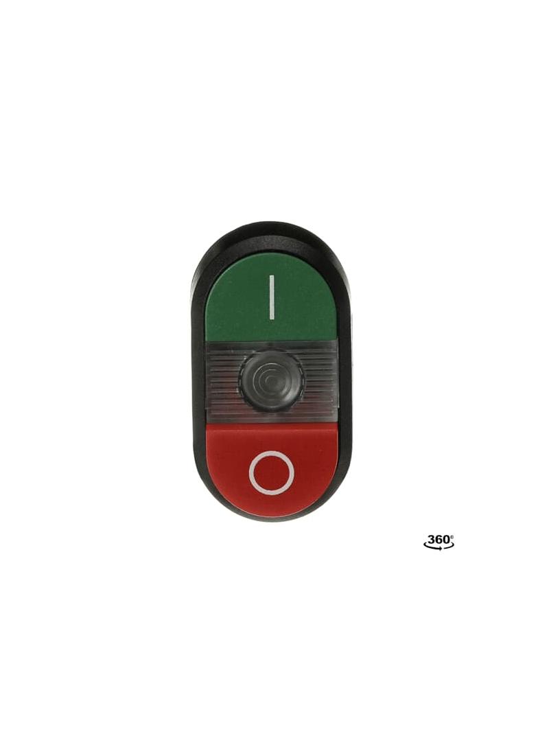 Przycisk podwójny I-0 przezroczyste pole podświetlany MPD13-11C