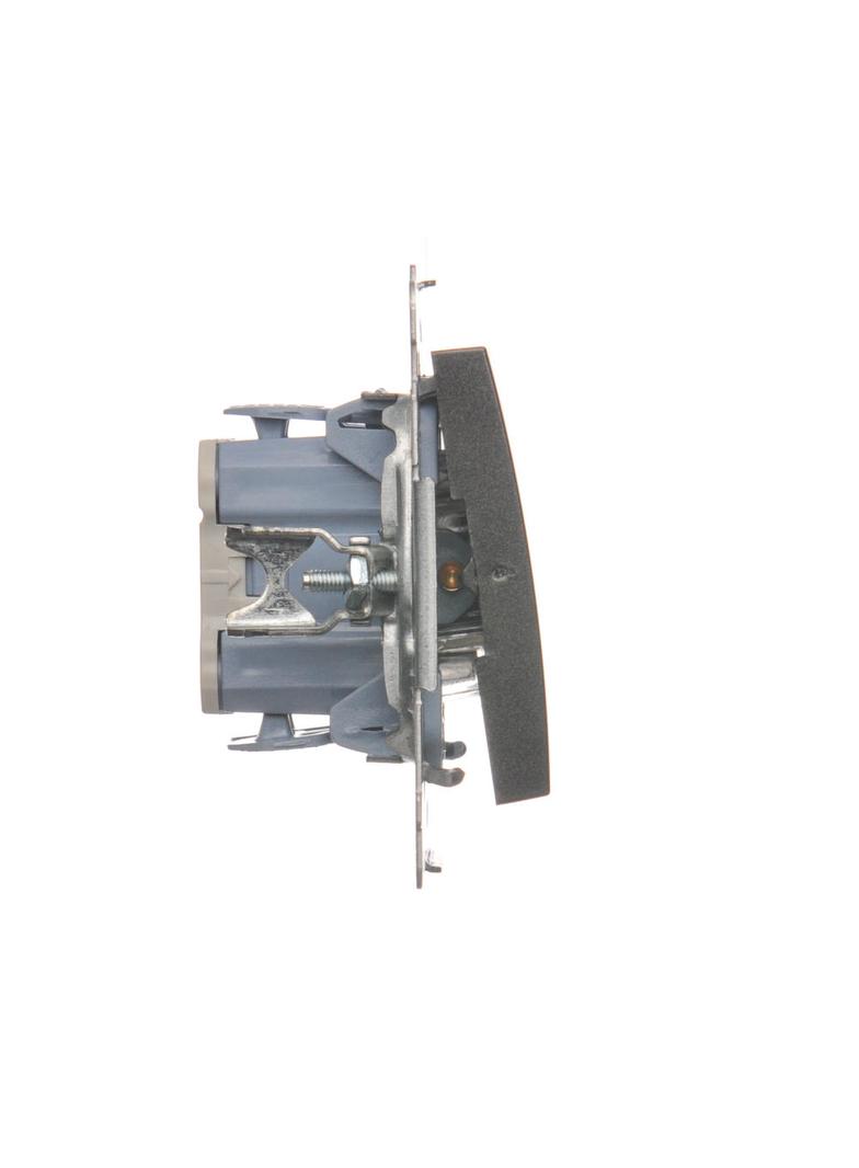 Simon 54 Łącznik dwubiegunowy z podświetleniem LED 10A 250V szybkozłączka antracyt DW2L.01/48 KONTAKT