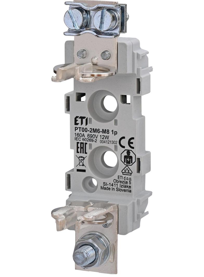 Podstawa bezpiecznikowa PT 00 2M6-M8 1P 004121302 ETI
