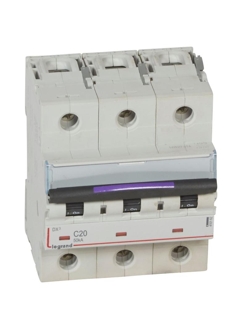 Wyłącznik Nadprądowy S323 C20 3P 20A 50Ka DX3 410162 LEGRAND