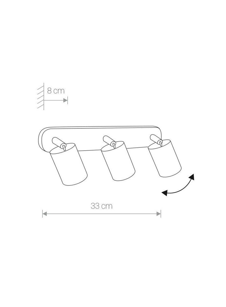 Nowodvorski plafon (reflektorki) Eye Spot III 3xGU10 czarno/mosiężny 8818