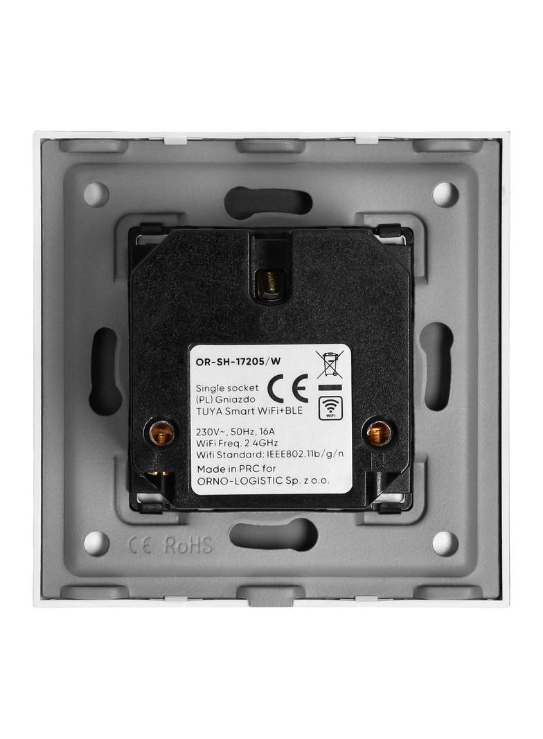 Gniazdo podtynkowe pojedyncze Tuya Smart Wi-Fi białe OR-SH-17205/W ORNO