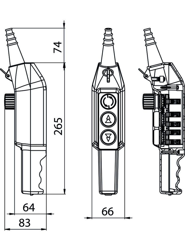 KASETA STEROWNICZA SUWNICOWA B-1NC/2X1NO+1NO/2